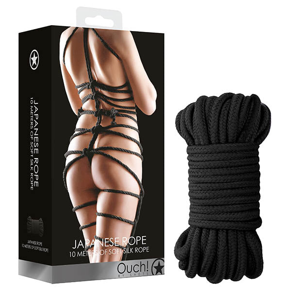 OUCH! Japanese Rope - Black - 10 metre Length Shots Toys